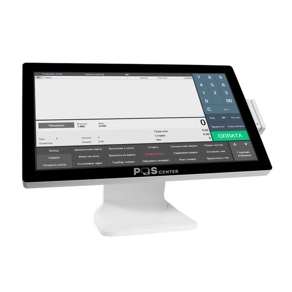Сенсорный моноблок POScenter POS101 Pro (21.5&quot;, PCAP, N100, RAM 8Gb, SSD M2 256Gb, MSR) БЕЛЫЙ, без ОС