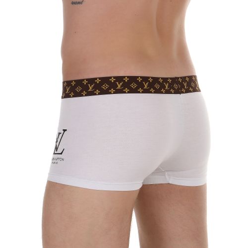 Мужские трусы хипсы белые в клетку Louis