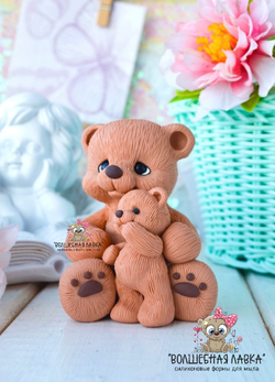 Силиконовая форма Медведица с малышом