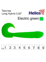 Твистер несъедобный Helios Long Hybrid 3,55"/9,0 см MIX 100шт. (HS-15-031-N)