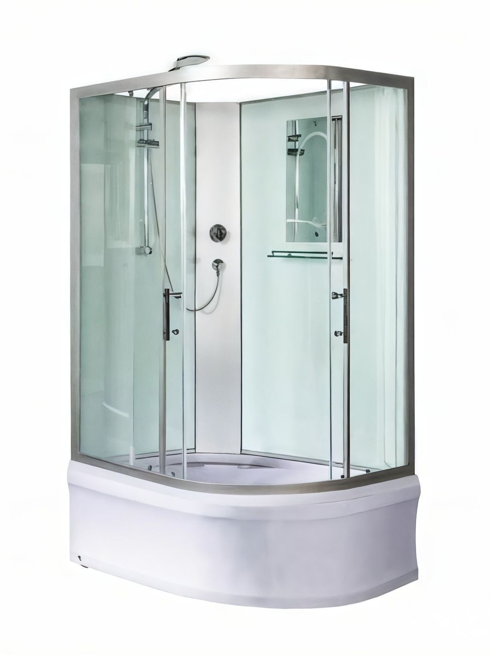 Душевая кабина WeltWasser  WW500 HALLE 1201 L 120х90 см,  прозрачное стекло, поддон низкий, левосторонняя