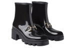 GUCCI Horsebit Women"s Ankle Boots Black