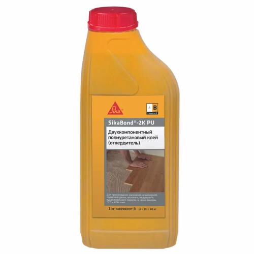 Двухкомпонентный полиуретановый клей Sikabond-2K PU (А+В), 10кг.