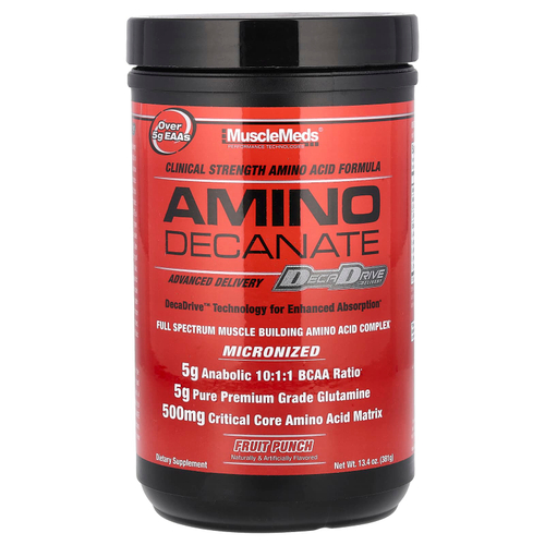 MuscleMeds, аминодеканат, фруктовый пунш, 381 г (13,4 унции)