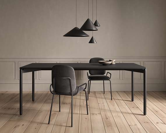 Стул Ror, Double Frame, черный велюр