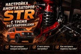 Настройка амортизаторов STR с тремя регулировками