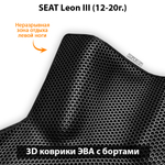Передние автомобильные коврики ЭВА с бортами для SEAT Leon III (12-20г.)