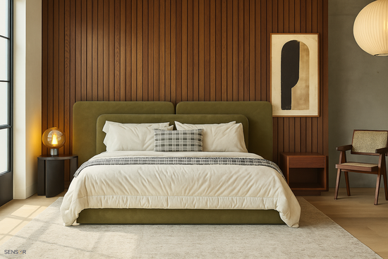 Кровать Амбрера c широким изголовьем