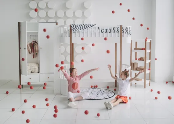 Кровать-чердак Classic (белый)