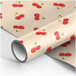 Упаковочная бумага глянц. 70*100см "Вишенки"(MESHU)