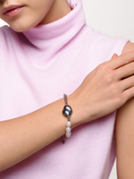 Браслет "Petrol white chain" Silver