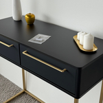 Туалетный столик консоль ROYAL 5211 эко (Черный-Золото-р.золото)