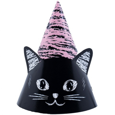 Колпаки праздничные «Котики», 6 шт.