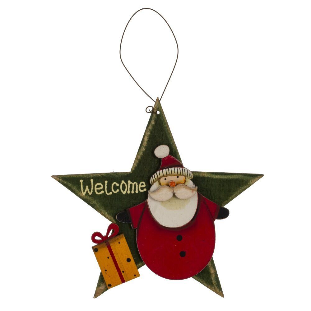 GAEM Изделие декоративное подвесное "Снеговик/ Дед Мороз", L14 W1 H14 см, 4в.