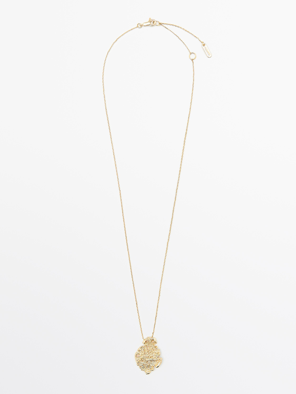 Massimo Dutti Мини-ожерелье с подвеской из кружева, золотистый