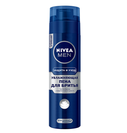 Nivea Men Пена для бритья Защита и уход, увлажняющая, 200 мл