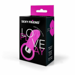 Ярко-розовый вибростимулятор с шипами и петелькой (Цвет: ярко-розовый)