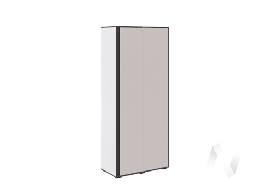 Шкаф угловой приставной Подростковая Асцелла (белый/графит серый)
