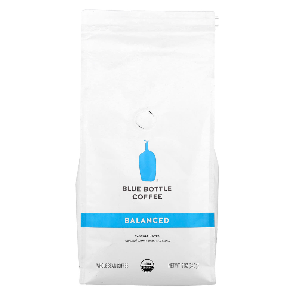 Blue Bottle Coffee, кофе, цельные зерна, сбалансированный вкус, 340 г (12 унций)