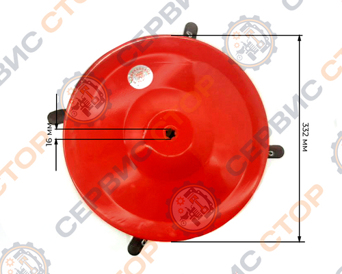 Диск (тарелка) с ножами роторной косилки Ф=332 мм