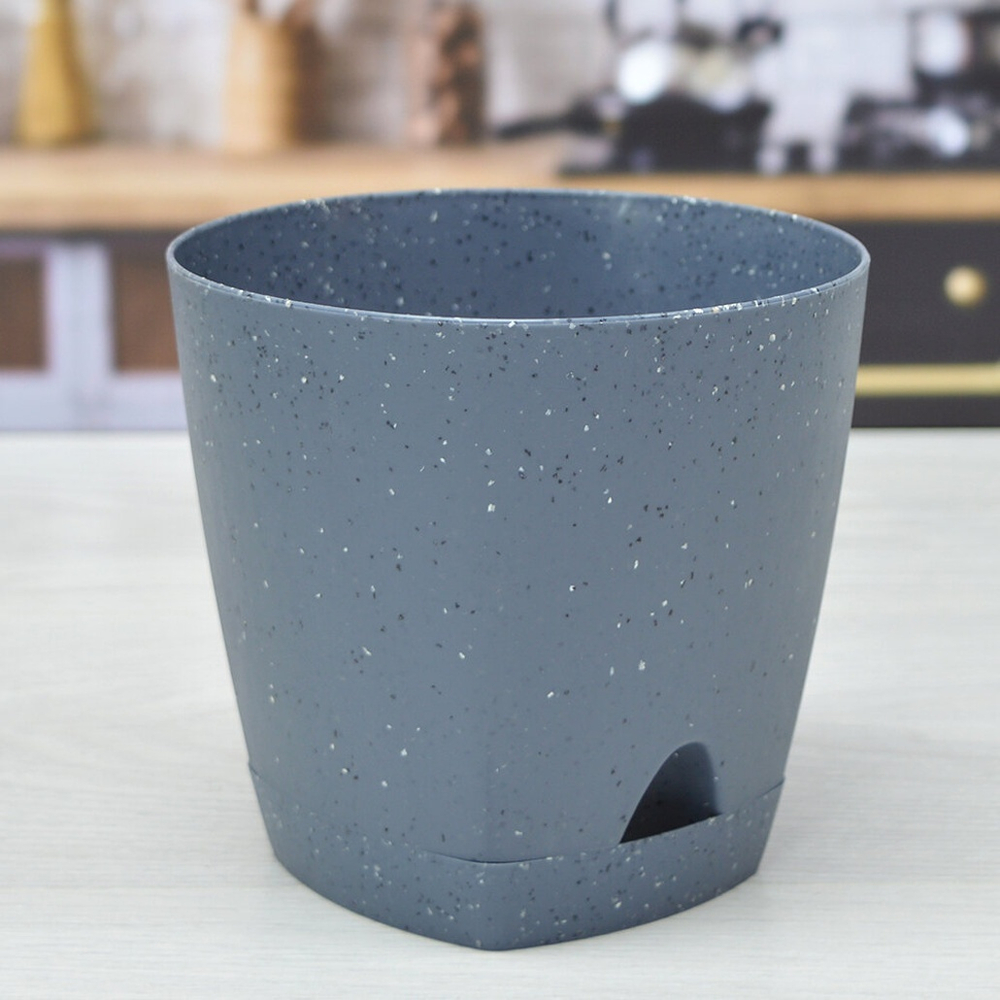 Горшок цветочный Amsterdam 1,35л D140мм, тёмный камень