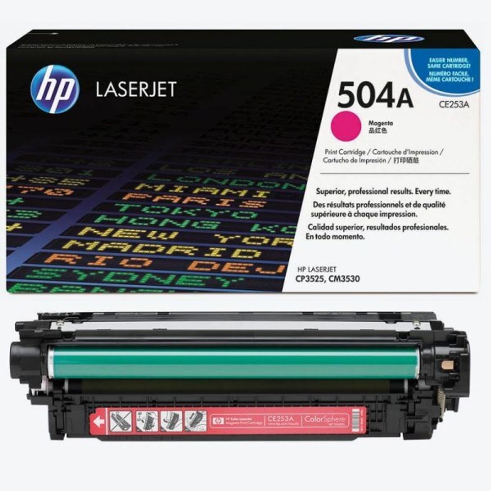 Картридж HP CE253A (504A) для CM3530/CP3520/CP3525 пурпурный (7000 стр)