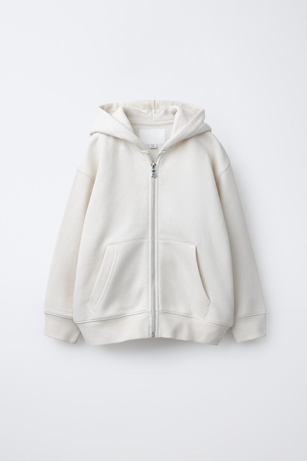 ZARA ТОЛСТОВКА НА МОЛНИИ БАЗОВАЯ, ЭКРЮ