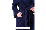 Халат махровый Home One, размер 48, темно-синий