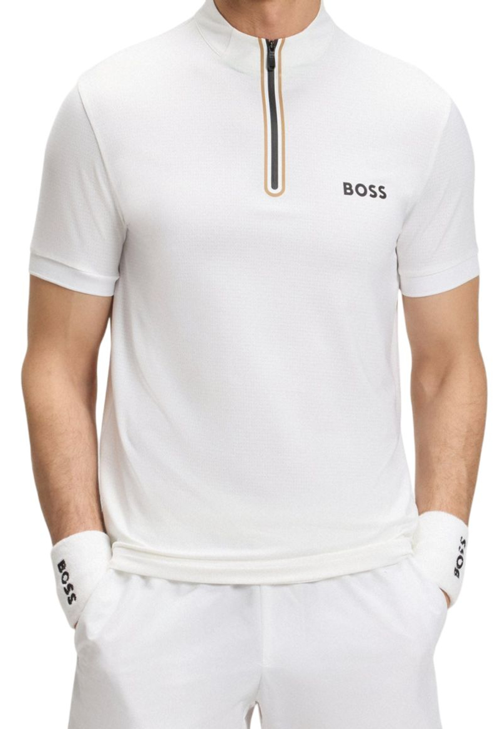 Мужская теннисная футболка BOSS Taylor TOC - white