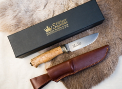 Охотничий нож Theseus M390 Satin светлая рукоять