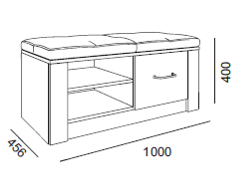 Тумба под обувь "Ева 5" М-5 (дуб ирландский/белый матовый), ЛДСП, Комфорт-S, г. Ижевск Русский