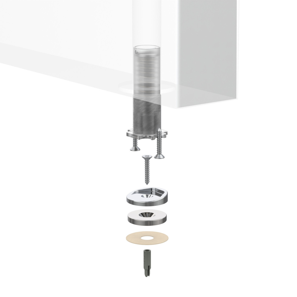 Упор Armadillo (Армадилло) дверной скрытый MAX INOX/2