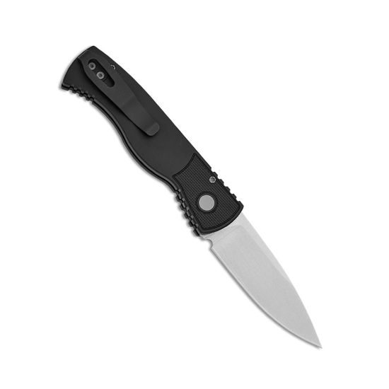 Нож Pro-Tech Tactical Response 2 T201 - нож автомат., черная алюм. рук-ть, стоунвош клинок, сталь Magnacut