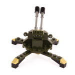 Конструктор блочный Аусини Армия Зенитка 64дет., пакет 22305