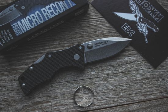 Складной нож Cold Steel 27DS Micro Recon 1 Spear Point c клинком из стали 4034 Stainless Steel, рукоять Grivory (Griv-Ex)