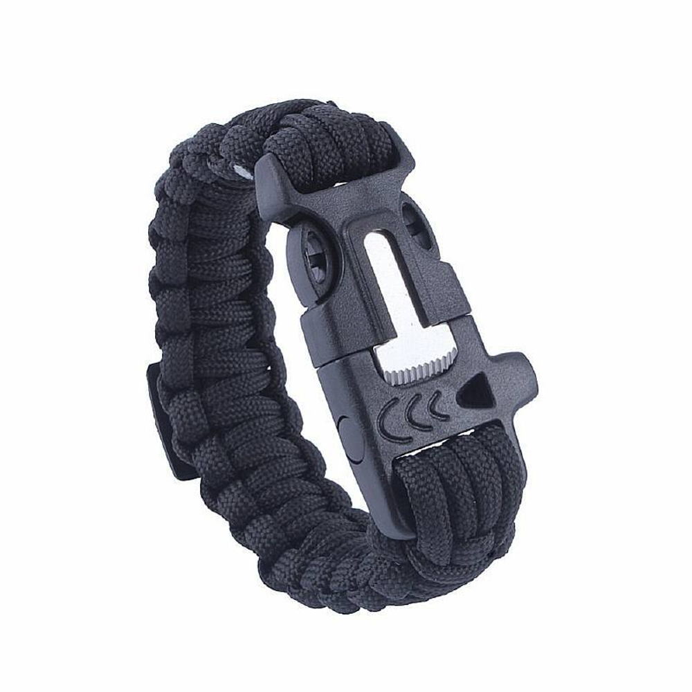 Браслет из паракорда с огниво, компасом и свистком