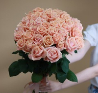 Flower bouquet of 25 soft pink roses