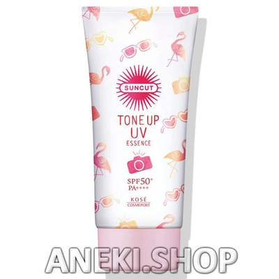 Эссенция солнцезащитная с тонирующим эффектом «Контроль цвета» 80 г SPF 50 KOSE Suncut Tone Up UV Pink SPF 50+ PA++++