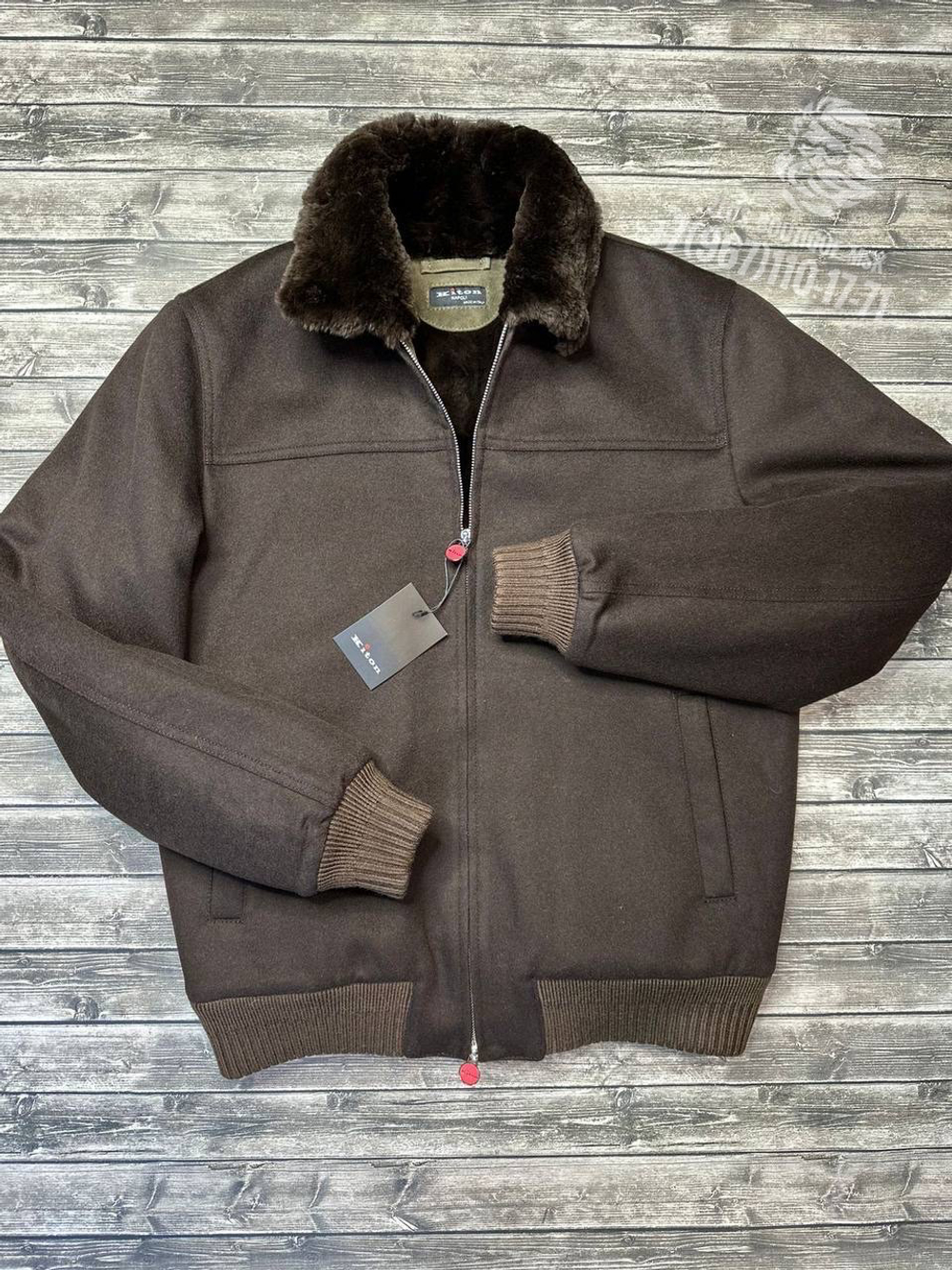 Кашемировая куртка с мехом Kiton