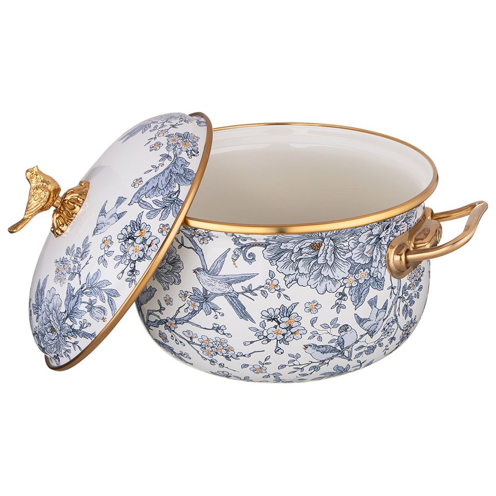 КАСТРЮЛЯ ЭМАЛИРОВАННАЯ LEFARD С КРЫШКОЙ, СЕРИЯ ROYAL GARDEN 4,8Л, ДИА.22СМ ПОДХОДИТ ДЛЯ ИНДУК.ПЛ