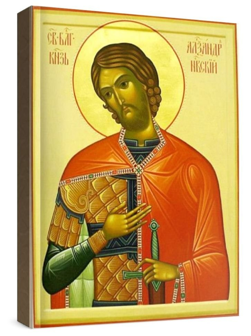 Александр Невский (рукописная икона)
