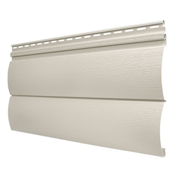 Сайдинг Tecos Premium Двойной оцилиндрованный брус Слоновая кость 3660х230 мм