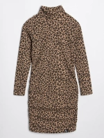 Платье-водолазка для девочки обтягивающее на осень