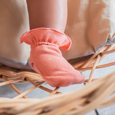 Ribbed socks 3-18 months - Coral