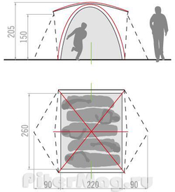 Туристическая палатка VauDe Campo Family 5P