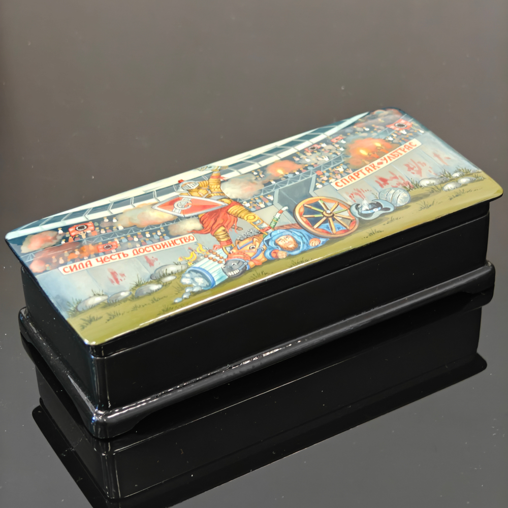 Шкатулка Палех подарок футбольному болельщику