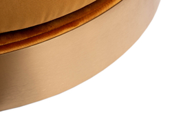 Кресло вращающееся 76х76х76см Garda Decor Napoli Velv Orang+Latt Orang