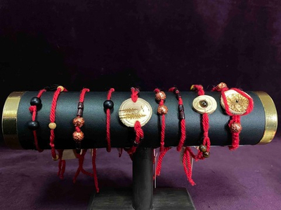 Браслет "Красная нить", бусины