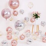 Шар (18''/46 см) Сфера 3D, Розовое Золото, 1 шт.