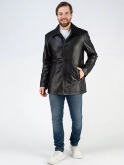 Кожаная куртка демисезонная пиджак